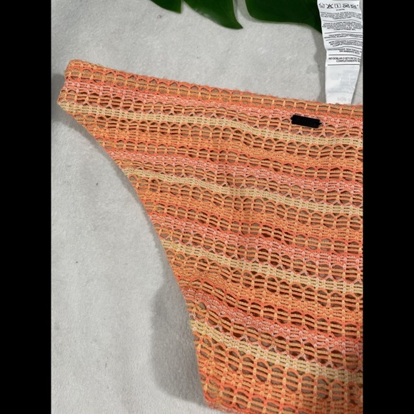 NEW Volcom Wildly Bare Crochet Bikini Bottom in Sparkler Orange‎ [ Medium ] - Picture 10 of 12